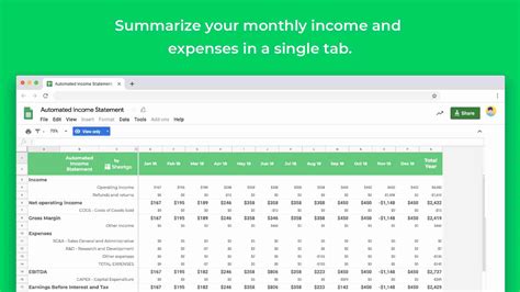 Income Statement Template in Google Sheets - Sheetgo