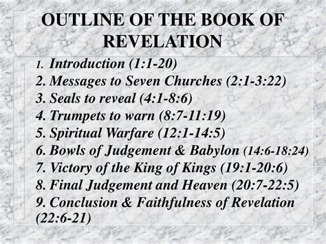 PPT - OUTLINE OF THE BOOK OF REVELATION PowerPoint Presentation, free download - ID:8530772