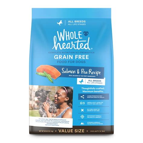 WholeHearted Grain Free All Life Stages Salmon and Pea Recipe Dry Dog ...