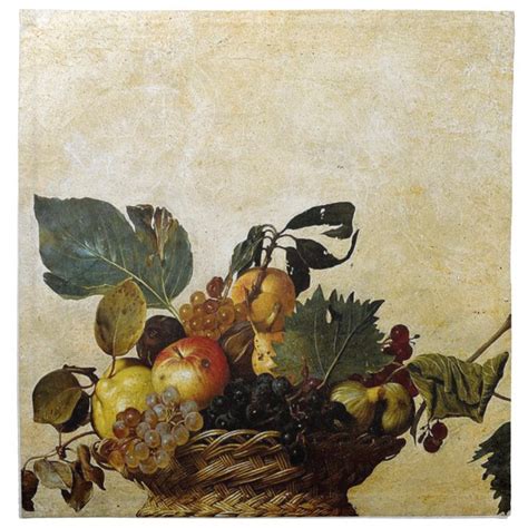 Caravaggio - Basket of Fruit - Classic Artwork Napkin | Zazzle