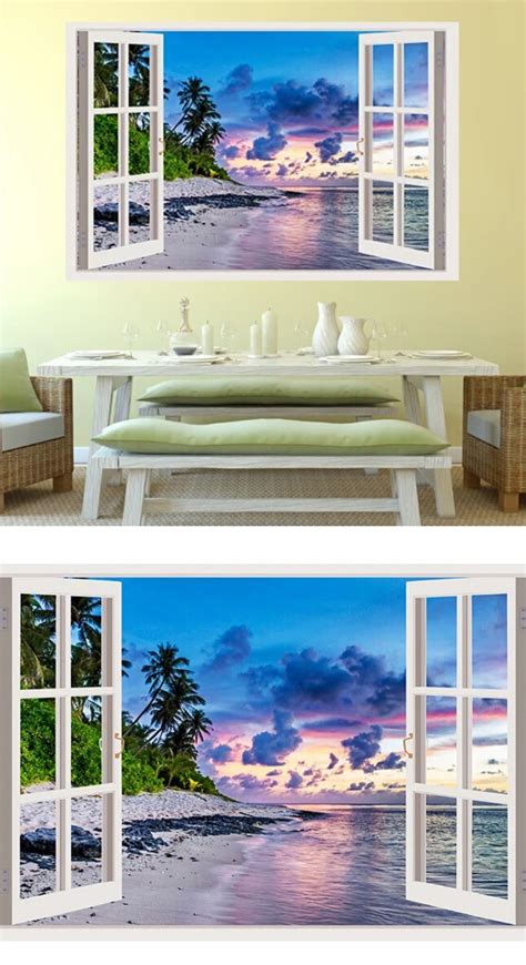 IMPRESSIVE 3D WINDOW WALL DECALS, REMOVABLE WALL STICKERS, WALL DECOR ...