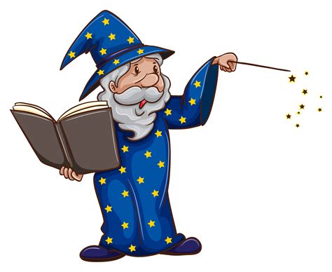 Cartoon illustration, Illustration, Wizard