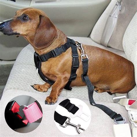 Car Safety Seat Belt Harness Restraint Lead Adjustable Travel Clip Vehicle Seat Belt Harness for ...