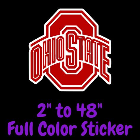 Ohio State Buckeyes Full Color Vinyl Decal – Custom Size – Sports ...