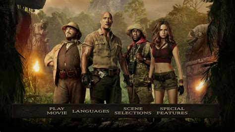 Jumanji Welcome to the Jungle DVD Menu - YouTube