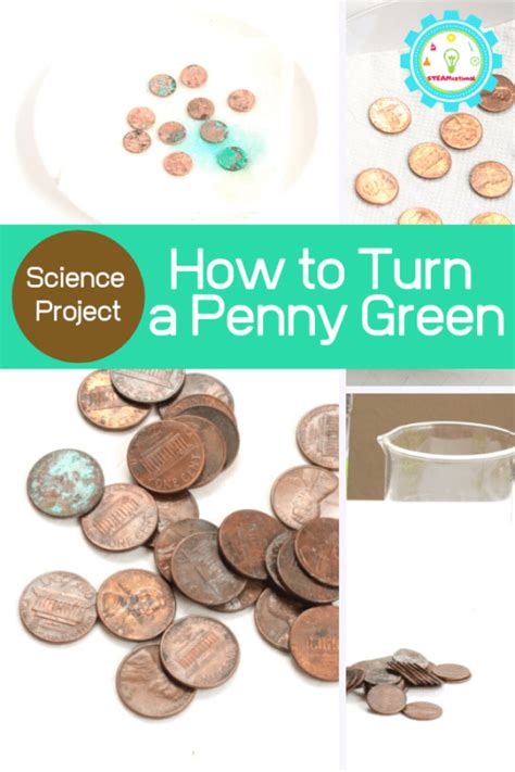 Chemical Reactions! How to Turn a Penny Green Experiment