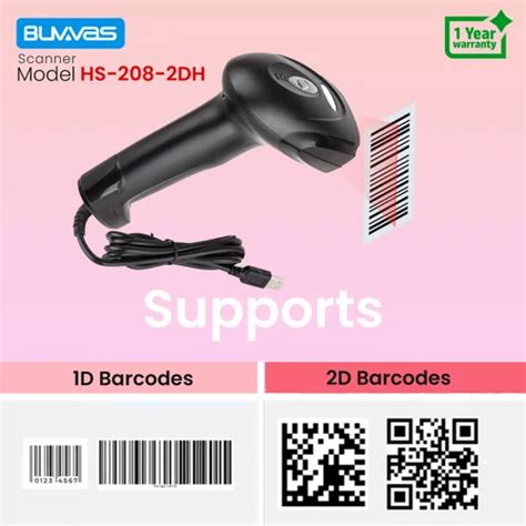 Buvvas HS - 208-2DH Wired Handheld Barcode Scanner with stand, LED CCD Imager at Rs 4999 in ...