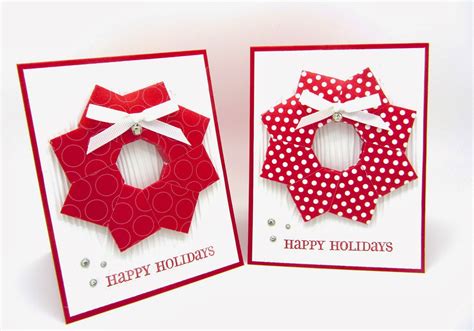 PinkBlingCrafter: A Couple of Origami Christmas Cards