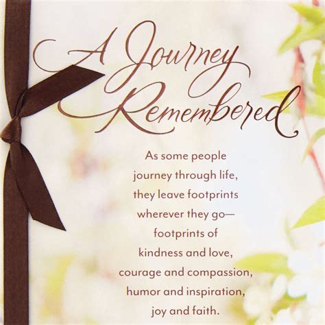 A Journey Remembered Religious Sympathy Card - Greeting Cards - Hallmark