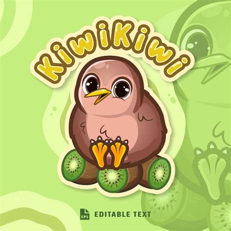 Premium Vector | Kiwi bird cute logo mascot