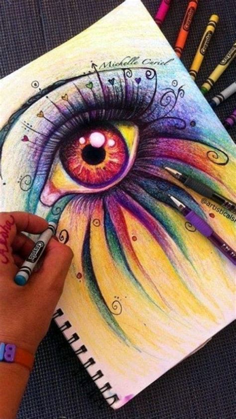 Colour pencil drawing | Drawings, Eye drawing, Original art