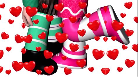 Vanellope & Taffyta Kiss With Hearts - YouTube