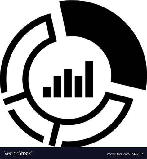 Market share icon business concept flat design Vector Image