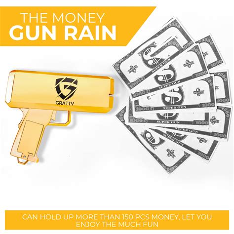 Buy Money Gun with Fake Money – Make it rain with 100 Dollar Bill, Real ...