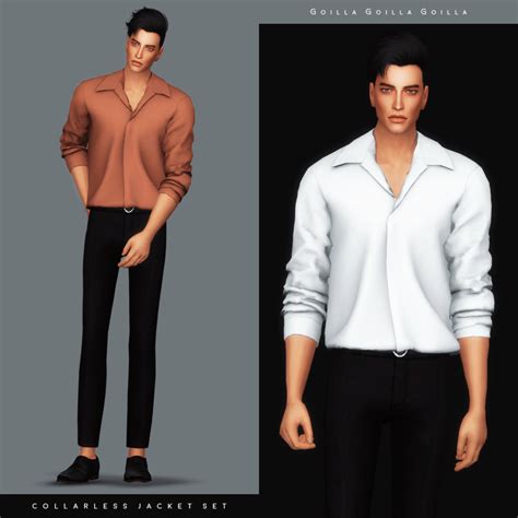 Loose Shirts | Sims 4 male clothes, Sims 4 men clothing, Sims 4 clothing