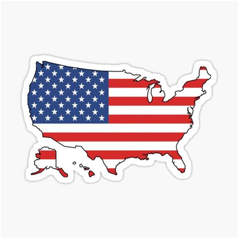 "USA America Map Flag" Sticker for Sale by ImageMonkey | Redbubble