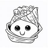 Burrito coloring Page – Coloring Corner sketch template