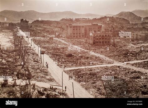 photo of Hiroshima after the atomic bomb explosion, Hiroshima Peace ...