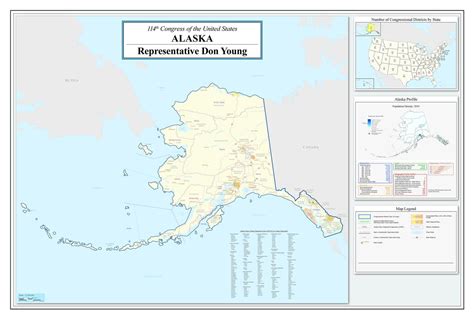 Alaska Congressional District Map (114th Congress) - 12 Inch By 18 Inch Laminated Poster With ...