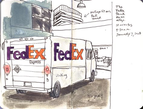 The Fedex truck - Urban Sketchers