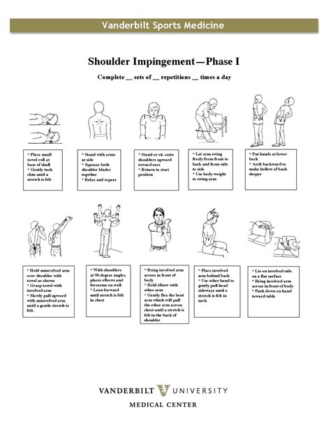 Shoulder Impingement Phase I Exercises.pdf | Study notes Medicine | Docsity