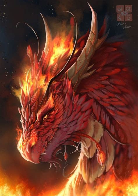 ArtStation - Phoenix Dragon Portrait for Kelohonka | Изображение ...