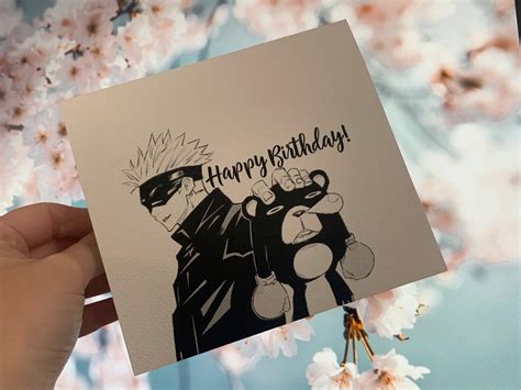 Birthday Card Manga Anime Inspired | Etsy