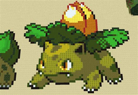 Shiny Bulbasaur, Ivysaur and Venusaur Minecraft Project