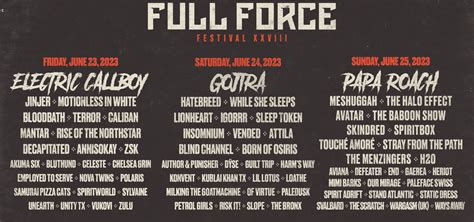 Full Force Festival 2023 – Bands und Running-Order - AWAY FROM LIFE