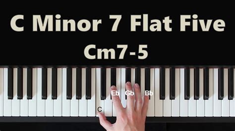 How To Play C Minor 7 Flat Five (Cm7-5) Chord On Piano - YouTube