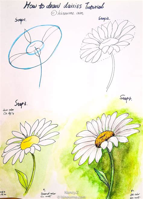 three different types of flowers are shown in this hand drawn drawing style, with the words how ...