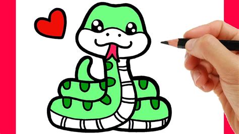 HOW TO DRAW A SNAKE EASY - DRAWING A CUTE SNAKE EASY STEP BY STEP