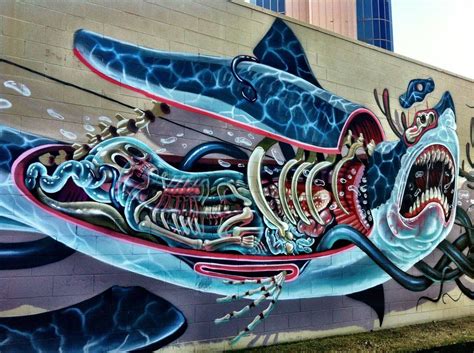 Shark Graffiti in Honolulu | Street art, Best street art, Murals street art