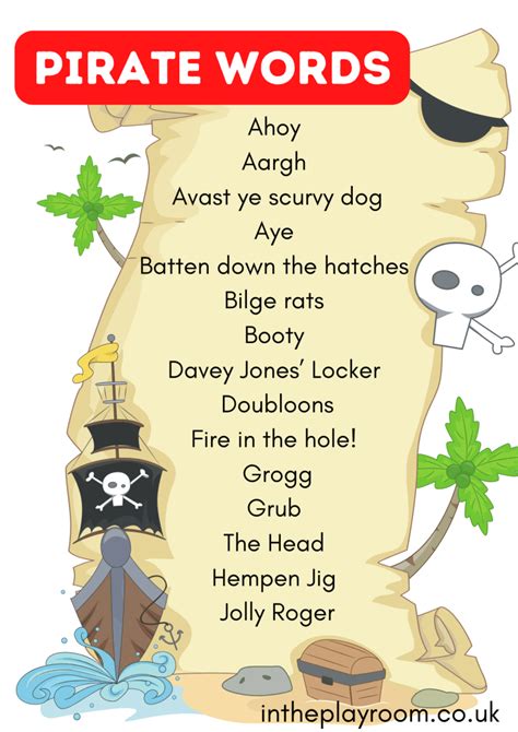 60 Funny Pirate Sayings for Kids - In The Playroom