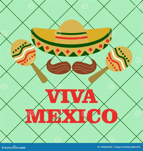 Viva Mexico Illustration Vector Art Logo Template and Illustration ...