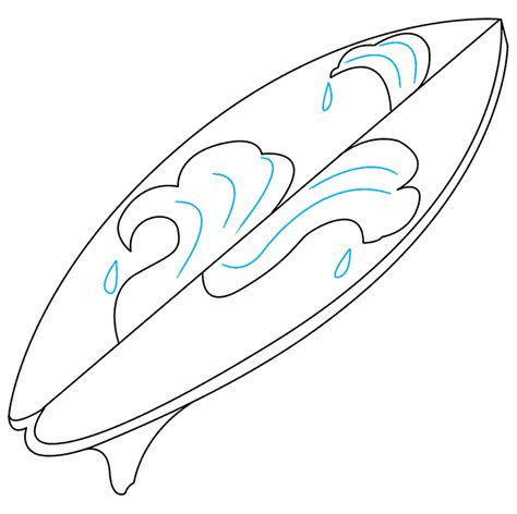 Surfboard Outline Drawing