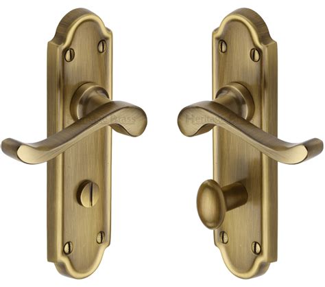 Heritage Brass Meridian Antique Brass Door Handles - V300-AT (sold in pairs)