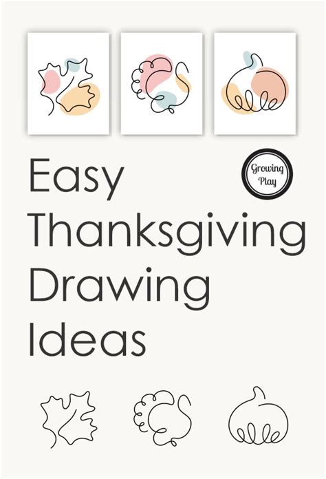 Easy Thanksgiving Drawing Ideas - Growing Play