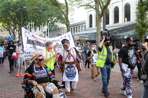 Indigenous Peoples' Day protest calls for end of Columbus Day