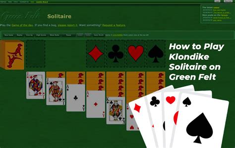 How to Play Klondike Solitaire on Green Felt: The Rules and Gameplay of ...