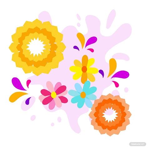 Holi Flower Vector in Illustrator, SVG, JPG, EPS, PNG - Download ...