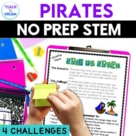 Pirate STEM Challenges | 4 Pirate STEAM Activities | NO PREP ...