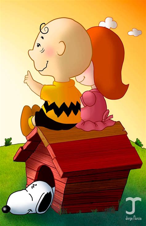 Charlie Brown and the little red haired girl by JORGEMUR on DeviantArt