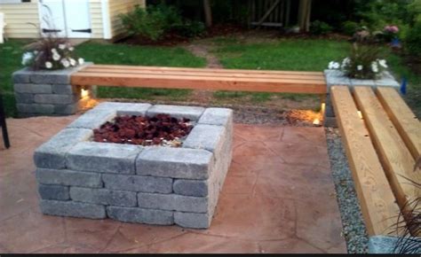 Simple Firepit and Bench | Outdoor fire pit designs, Garden fire pit, Fire pit landscaping