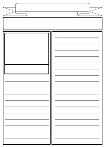 Newspaper report template | Teaching Resources