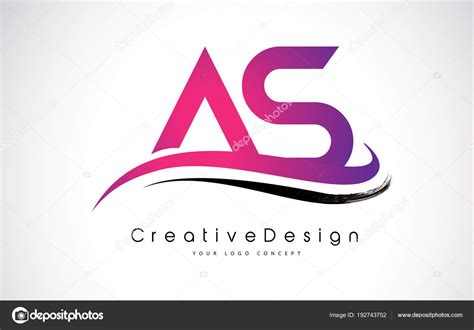 AS Letter Logo Design. Creative Icon Modern Letters Vector Logo. Stock ...