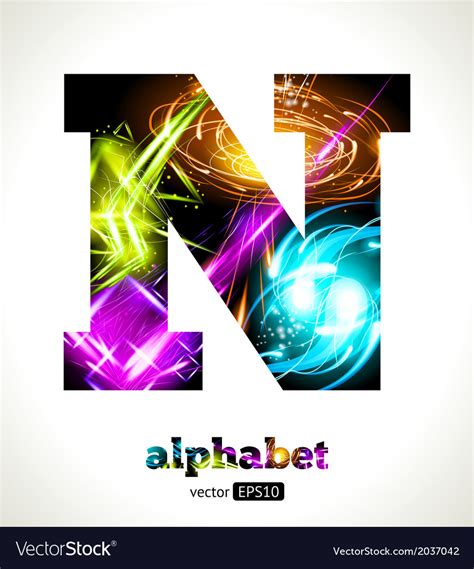 Design abstract letter n Royalty Free Vector Image