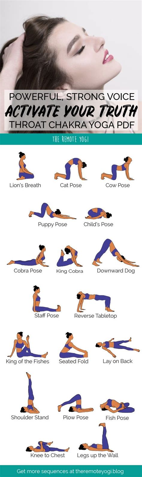 Yoga for the Throat Chakra – Free Printable PDF | Easy yoga workouts, Yoga flow, Chakra yoga