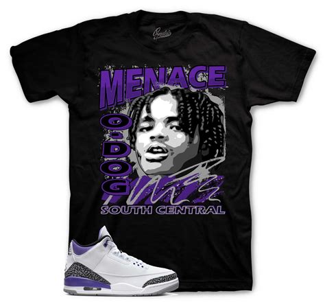 Jordan 3 dark iris sneaker tees match retro 3s white purple shoes.