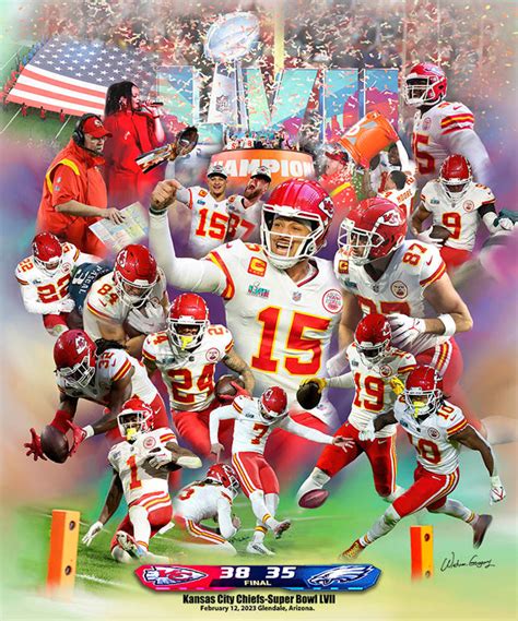 Kansas City Chiefs "2023 Glory" Super Bowl LVII Championship Premium A ...